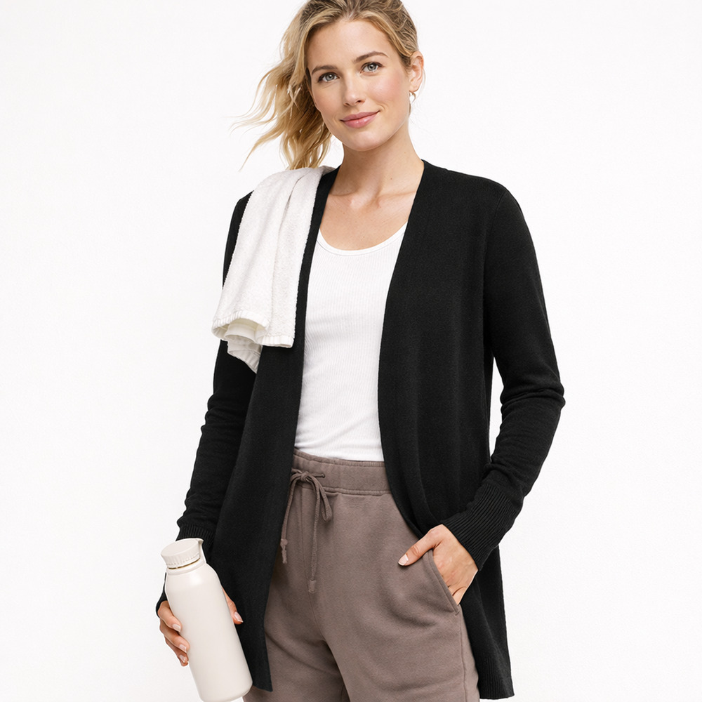 Lululemon Womens City Street Cardigan Sweater Size 10 Cashmere Blend Minimalist